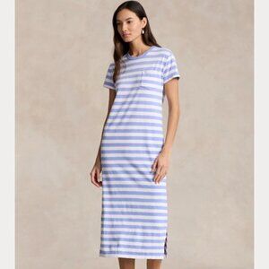 Polo Ralph Lauren, Striped Cotton Crewneck Pocket Tee Dress